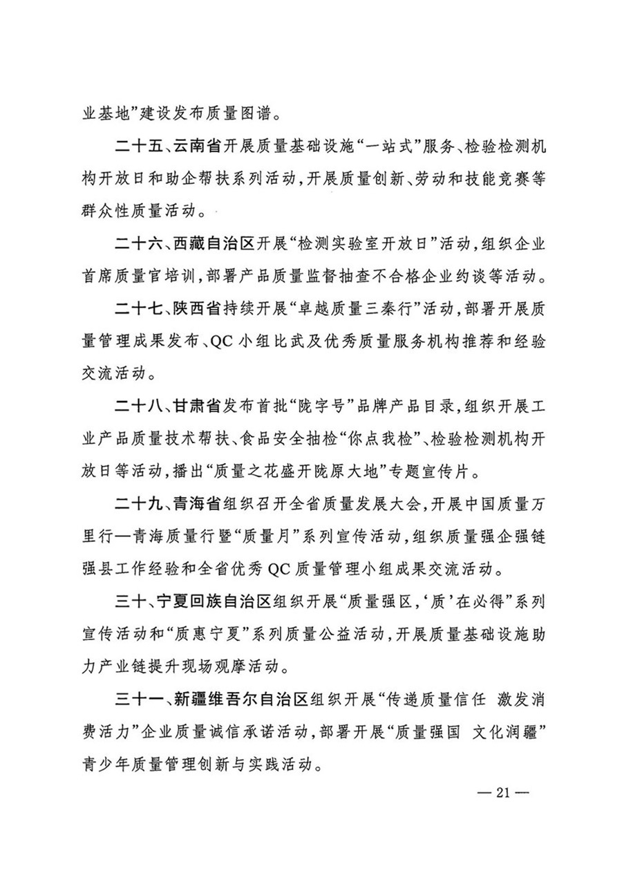 中國質量檢驗協會關于轉發《關于開展2024年全國&ldquo;質量月&rdquo;活動的通知》的函（質檢協函〔2024〕116號）